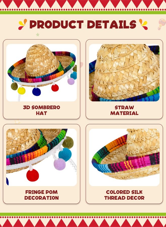 Melisheer Cinco De Mayo Mini Sombrero Headbands with Fiesta Party Costume Theme - Image 3